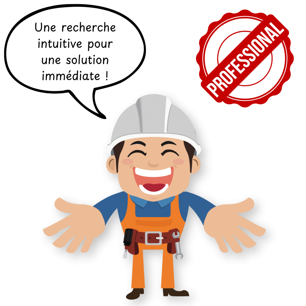 Illustration d’un artisan souriant avec un casque et une ceinture à outils – Trouvez un dépanneur qualifié rapidement sur Direct-Dépannage.pro.